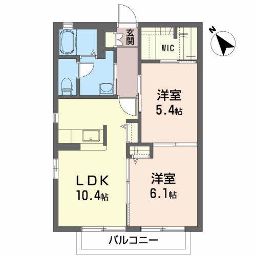 シャルマンB(2LDK/2階)の間取り写真