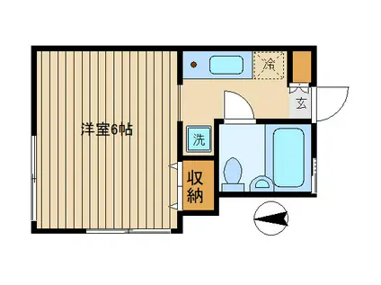 ドリームハイツ(1K/1階)の間取り写真