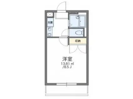 レオパレスエクセル・ハジメ(1K/2階)の間取り写真