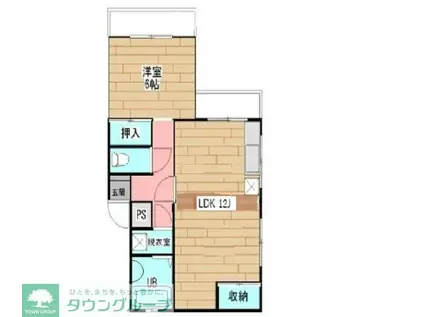 ADセンターコート(1LDK/3階)の間取り写真