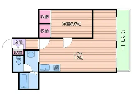メゾン・ド・ルミエール(1LDK/3階)の間取り写真