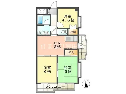 藤ビル(3DK/4階)の間取り写真