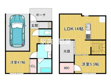 T-REGNO原地蔵(2LDK/1階)の間取り写真