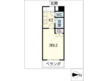 MAISON DE 昴(1K/3階)の間取り写真