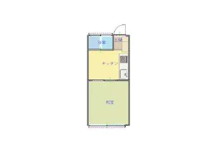 芳野荘(1DK/2階)の間取り写真