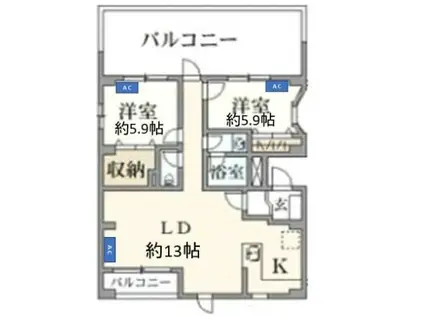 N エムフラット(2LDK/3階)の間取り写真