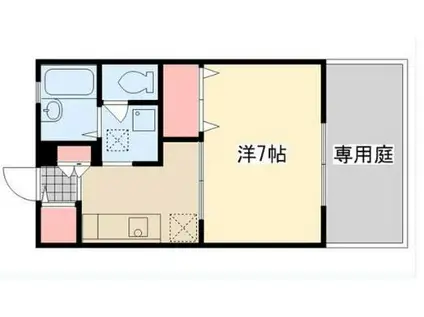 エスペランサII(1K/1階)の間取り写真