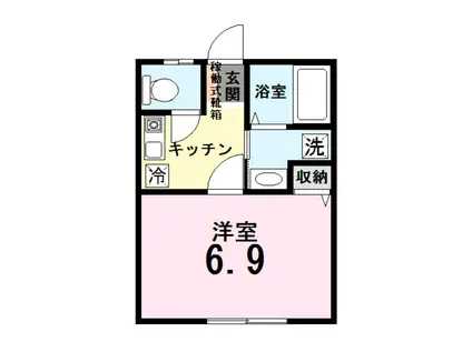 プレジール七里(1K/1階)の間取り写真