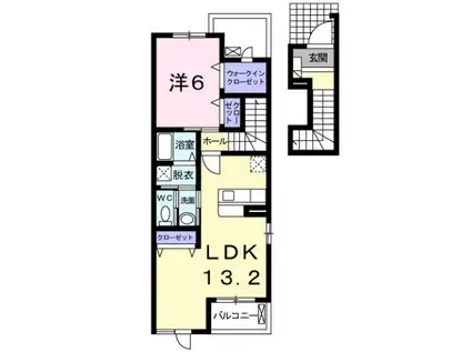 アプローズ II(1LDK/2階)の間取り写真