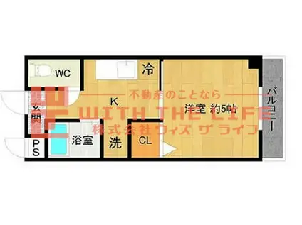 ハイデルベルク(1K/1階)の間取り写真