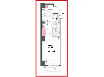 カフェ・ド・ラペ トウキョウ(1K/2階)の間取り写真