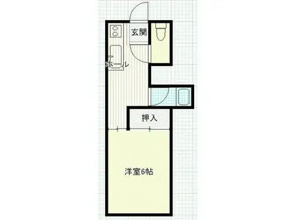 メゾンフォレストB(1K/1階)の間取り写真