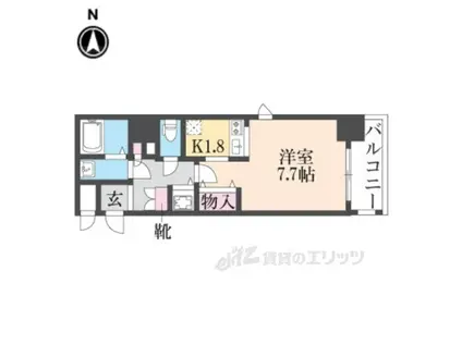 プレサンス京都四条堀川(1K/10階)の間取り写真