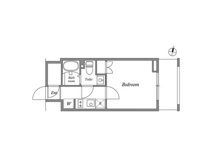 GRANPASEO目黒(1K/4階)の間取り写真