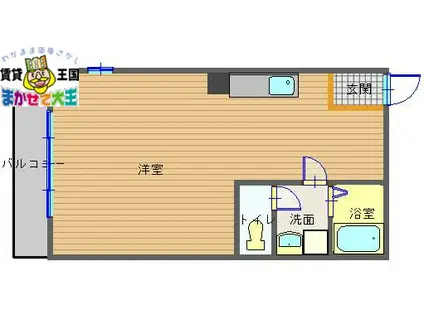 VEGA愛宕ビル(ワンルーム/3階)の間取り写真