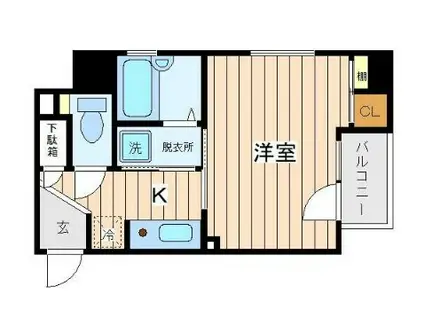 ベスト本郷(1K/8階)の間取り写真