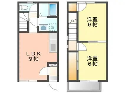 DUPLEX国王27(2LDK/1階)の間取り写真