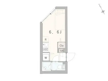 MI CASA(ワンルーム/2階)の間取り写真