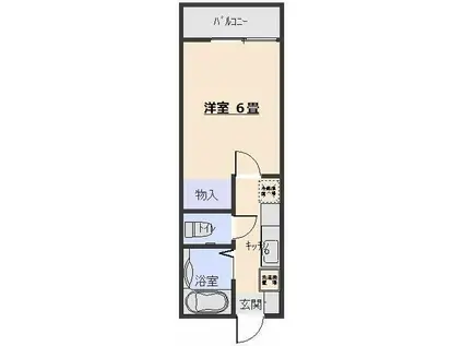 アリコベール(1K/1階)の間取り写真