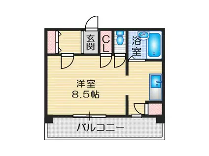 リアライズ緑地北(1K/7階)の間取り写真