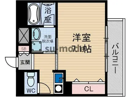 プラスコート豊川駅前(1K/3階)の間取り写真