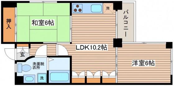 コートドール2(2LDK/3階)の間取り写真