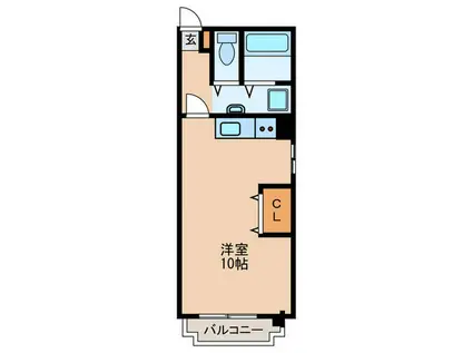 メナー浄心(ワンルーム/4階)の間取り写真