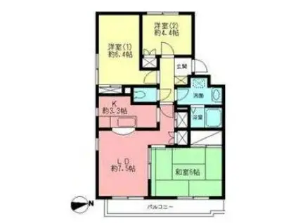 プチフォーレ高森I(3LDK/1階)の間取り写真