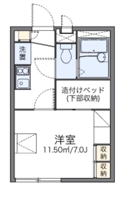 レオパレスキャンサーU(1K/1階)の間取り写真