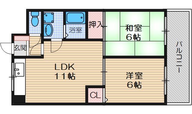 AMS COURT(2LDK/3階)の間取り写真