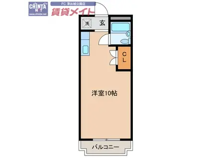 シーサイドリバティ(ワンルーム/2階)の間取り写真