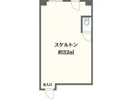 シティハイツベルジュール(ワンルーム/1階)の間取り写真