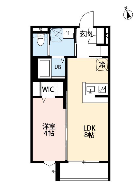 ROBOT HOME 蕨III(1LDK/2階)の間取り写真
