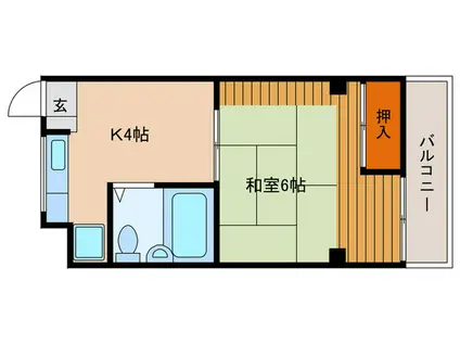 ヤスヒロマンション(1K/2階)の間取り写真