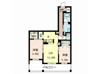 シャーメゾン ラヴィエスタ (2LDK/3階)の間取り写真