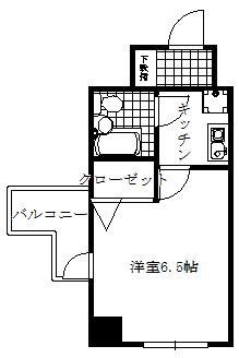 エスリード三宮第2(1K/8階)の間取り写真