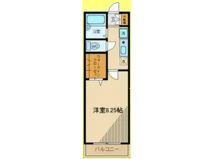 エスペランサ(1K/1階)の間取り写真