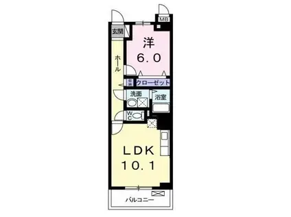 ローヤル ヒルコートM(1LDK/2階)の間取り写真