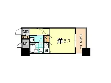 パークプラザ鷹取(ワンルーム/3階)の間取り写真