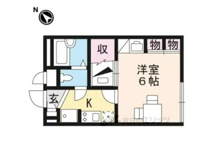 レオパレス東近江(1K/1階)の間取り写真