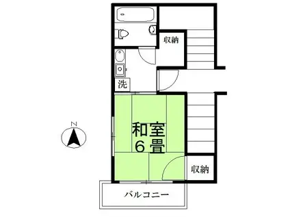 土肥マンション(1K/2階)の間取り写真