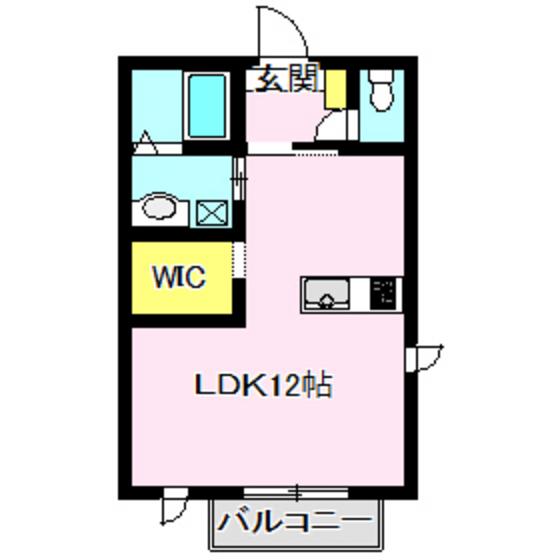 アベーテ・カーサIII(ワンルーム/2階)の間取り写真
