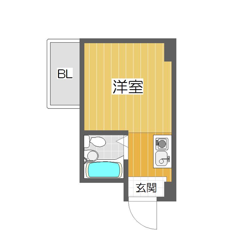 エアリーコート小阪(ワンルーム/6階)の間取り写真