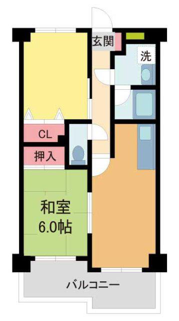 メゾン打出(2LDK/4階)の間取り写真