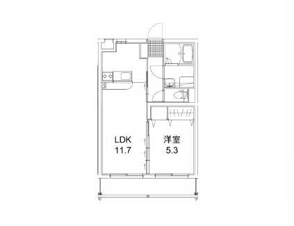 ユーミー葵(1LDK/3階)の間取り写真