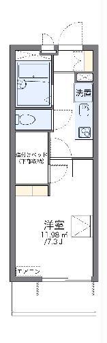 レオパレスいちはちよん(1K/3階)の間取り写真