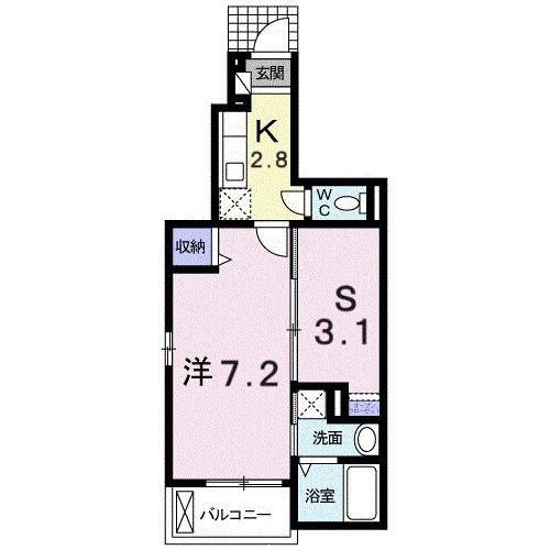 アンジュ(2K/1階)の間取り写真