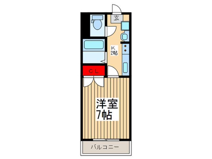 脇田町アーバンS(1K/5階)の間取り写真