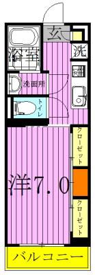 リブリ・MDI 足立II(1K/3階)の間取り写真