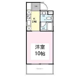 FULL HOUSE(1K/1階)の間取り写真